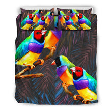 Load image into Gallery viewer, Cute Gouldian Finch Bird Print Bedding Set-Free Shipping
