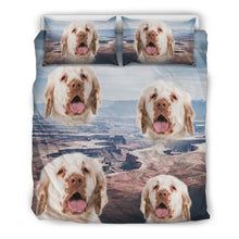 Load image into Gallery viewer, Clumber Spaniel Print Bedding Set- Free Shipping