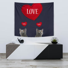 Load image into Gallery viewer, Chartreux Cat Love Print Tapestry-Free Shipping