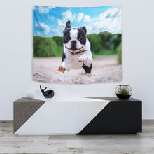 Load image into Gallery viewer, Boston Terrier Running Print Tapestry-Free Shipping