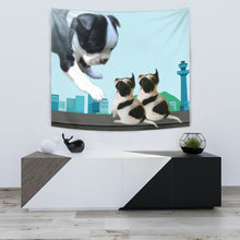 Load image into Gallery viewer, Boston Terrier With Puppies Print Tapestry-Free Shipping