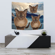 Load image into Gallery viewer, Burmese Cat Print Tapestry-Free Shipping