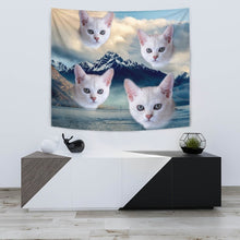 Load image into Gallery viewer, Burmilla Cat On Mountain Print Tapestry-Free Shipping