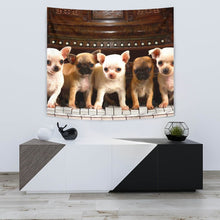 Load image into Gallery viewer, Chihuahua On Piano Print Tapestry-Free Shipping