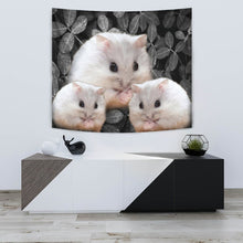 Load image into Gallery viewer, Chinese Hamster On Black Print Tapestry-Free Shipping