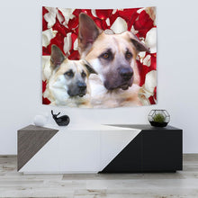 Load image into Gallery viewer, Chinook Dog On Red Print Tapestry-Free Shipping