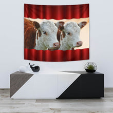 Load image into Gallery viewer, Cute Hereford cattle (cow) Print Tapestry-Free Shipping