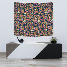 Load image into Gallery viewer, Brussels Griffon Dog Floral Print Tapestry-Free Shipping