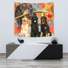 Load image into Gallery viewer, Cute Hovawart Dogs Print Tapestry-Free Shipping