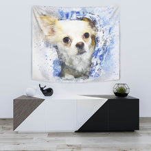 Load image into Gallery viewer, Chihuahua Dog Watercolor Art Print Tapestry-Free Shipping