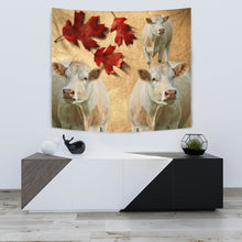 Load image into Gallery viewer, Charolais Cattle (Cow) Print Tapestry-Free Shipping