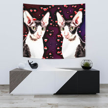 Load image into Gallery viewer, Cornish Rex Cat Love Print Tapestry-Free Shipping