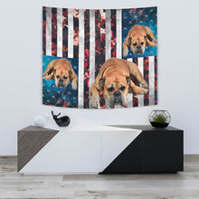 Load image into Gallery viewer, Bullmastiff Floral Print Tapestry-Free Shipping
