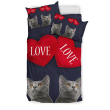 Load image into Gallery viewer, Chartreux Cat Love Print Bedding Sets-Free Shipping
