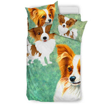 Load image into Gallery viewer, Cute Papillon Dog Art Print Bedding Set-Free Shipping
