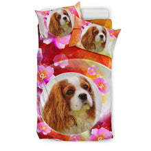 Load image into Gallery viewer, Cute Cavalier King Charles Spaniel Dog Floral Print Bedding Sets-Free Shipping