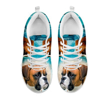 Load image into Gallery viewer, Boxer Dog Print Sneakers For Women- Free Shipping