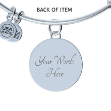 Load image into Gallery viewer, " I Love My Cat" Black Print Circle Pendant Luxury Bangle-Free Shipping