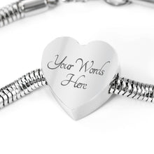Load image into Gallery viewer, Abyssinian Cat Print Heart Charm Steel Bracelet-Free Shipping