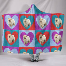 Load image into Gallery viewer, Chow Chow Pattern Print Hooded Blanket-Free Shipping