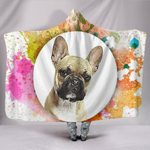 Load image into Gallery viewer, Colorful French Bulldog Print Hooded Blanket-Free Shipping
