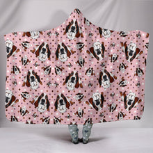 Load image into Gallery viewer, Cute Basset Hound Dog Pattern Print Hooded Blanket-Free Shipping