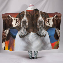 Load image into Gallery viewer, Cute English Springer Spaniel Print Hooded Blanket-Free Shipping