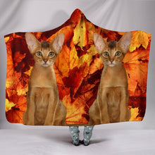Load image into Gallery viewer, Abyssinian Cat Print Hooded Blanket-Free Shipping