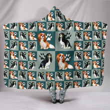 Load image into Gallery viewer, Cavalier King Charles Spaniel Dog Pattern Print Hooded Blanket-Free Shipping