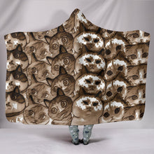 Load image into Gallery viewer, Cute Cats Print Hooded Blanket-Free Shipping