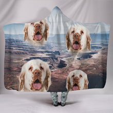 Load image into Gallery viewer, Clumber Spaniel Print Hooded Blanket-Free Shipping