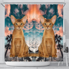 Load image into Gallery viewer, Abyssinian Cat Print Shower Curtains-Free Shipping