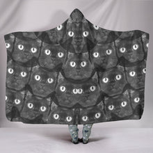 Load image into Gallery viewer, Cats Eyes Print Hooded Blanket-Free Shipping