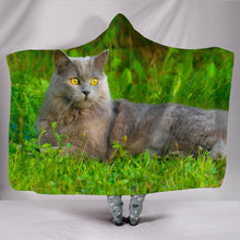 Load image into Gallery viewer, Chartreux Cat Nature Print Hooded Blanket-Free Shipping