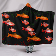 Load image into Gallery viewer, Cherry Barb Fish Print Hooded Blanket-Free Shipping