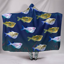 Load image into Gallery viewer, Common Hatchetfish Print Hooded Blanket-Free Shipping