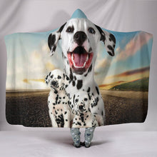 Load image into Gallery viewer, Cute Dalmatian Dog Print Hooded Blanket-Free Shipping