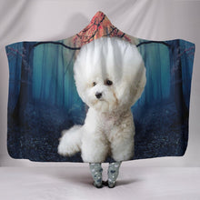 Load image into Gallery viewer, Cute Bichon Frise Print Hooded Blanket-Free Shipping