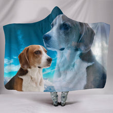 Load image into Gallery viewer, Cute English Foxhound Print Hooded Blanket-Free Shipping