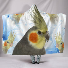Load image into Gallery viewer, Cockatiel Parrot Print Hooded Blanket-Free Shipping
