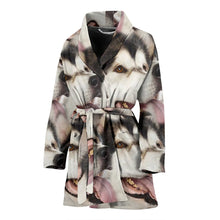 Load image into Gallery viewer, Alaskan Malamute Patterns Print Women's Bath Robe-Free Shipping