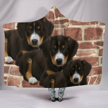 Load image into Gallery viewer, Cute Entlebucher Mountain Dog Print Hooded Blanket-Free Shipping