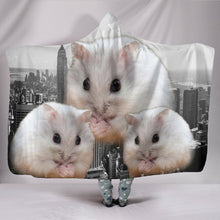 Load image into Gallery viewer, Cute Chinese Hamster Print Hooded Blanket-Free Shipping
