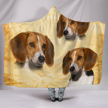 Load image into Gallery viewer, Cute American Foxhound Print Hooded Blanket-Free Shipping