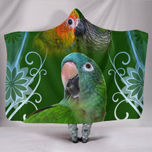 Load image into Gallery viewer, Conure Parrot Print Hooded Blanket-Free Shipping