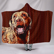 Load image into Gallery viewer, Chesapeake Bay Retriever Dog Print On Red Hooded Blanket-Free Shipping