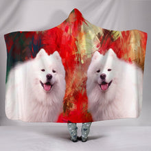 Load image into Gallery viewer, Cute American Eskimo Print Hooded Blanket-Free Shipping