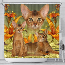 Load image into Gallery viewer, Abyssinian Cat Print Shower Curtains-Free Shipping