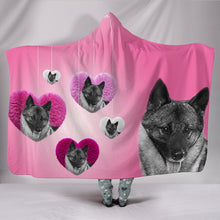 Load image into Gallery viewer, Cute Norwegian Elkhound Print Hooded Blanket-Free Shipping