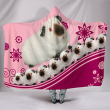 Load image into Gallery viewer, Cute Himalayan guinea pig Print Hooded Blanket-Free Shipping